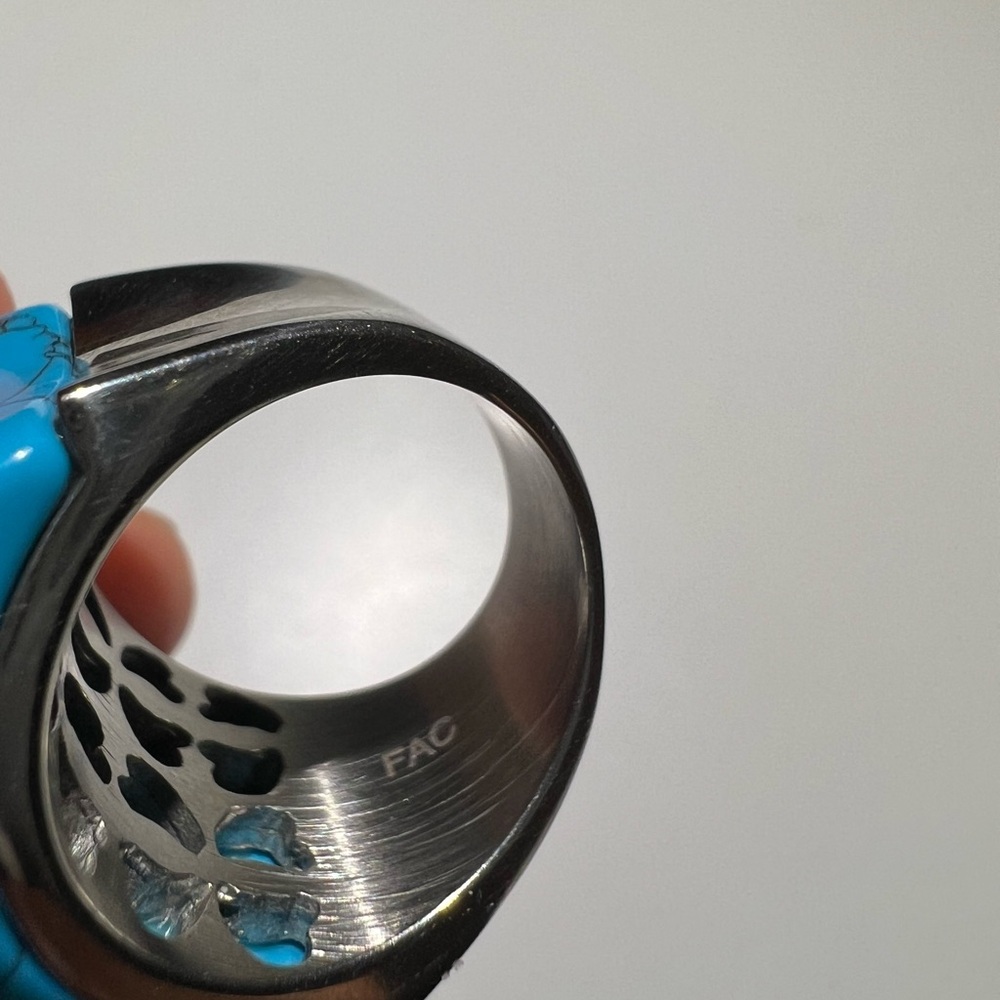 FAC Blue Statement Ring - Picture 5 of 8